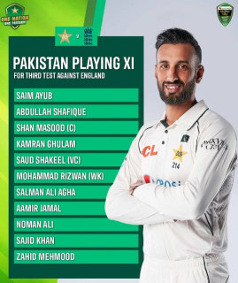 Pakistan Announces Playing Xi For Third Test Against England 