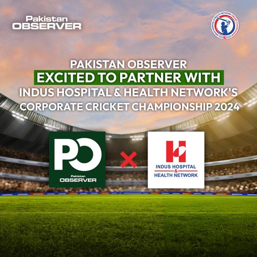 Pakistan Observer Indus Hospital Sign Mou For Promotion Coverage Of Tape Ball Corporate Cricket Championship