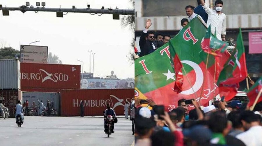 Pti Protests These Points Blocked In Lahore Amid New Restrictions