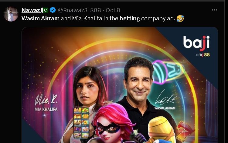 Wasim Akram Comes Under Fire For Joining Indian Betting App 