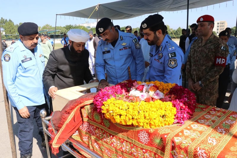 Funeral Prayer Of Constable Iftikhar Offered At Police Lines