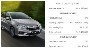 Honda City 1 2 Variants Latest Five Years Installment Plan In Pakistan November 2024