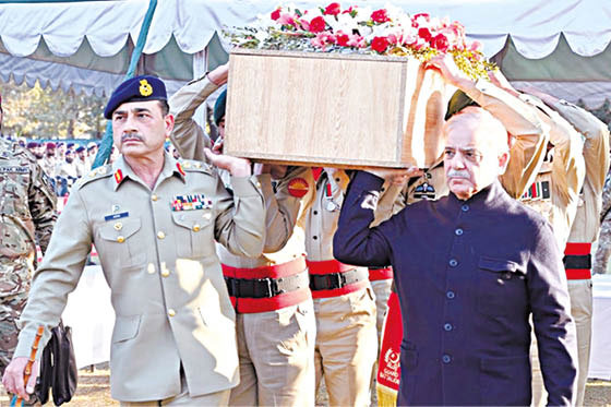 Pm Coas Attend Funeral Prayers Of Rangers Officials Martyred During Pti Protest