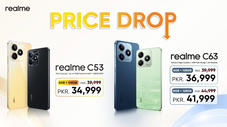 Realme Announces Price Cuts For C63 And C53 Models In Pakistan Premium Quality Now At Unbeatable Prices