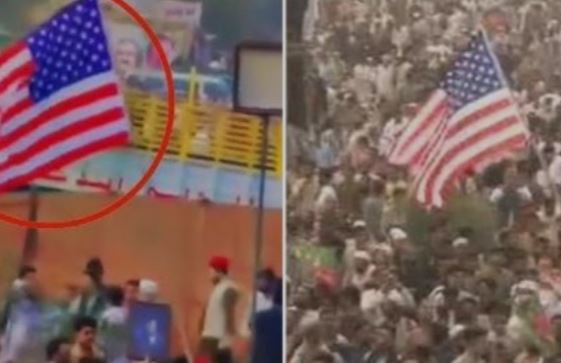 Us Flag Display At Ptis Swabi Rally Sparks War Of Words Between Political Opponents