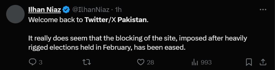 X Former Twitter Restored In Pakistan After Nine Month Ban 