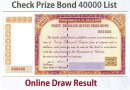 40000 Prize Bond Draw For December 2024 Results And Winners List Here