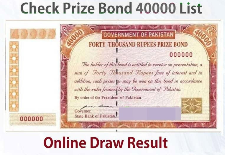 40000 Prize Bond Draw For December 2024 Results And Winners List Here