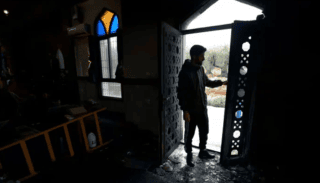 Israeli Settlers Attack Mosque In Gazas Occupied West Bank Set Fire To Entrance 