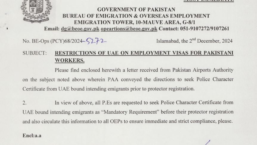 Latest Uae Work Visa Update For Pakistanis You Need To Check Before Applying 