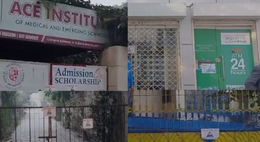 Sindh Bank Ace Institute Among 175 Premises Sealed In Lahore