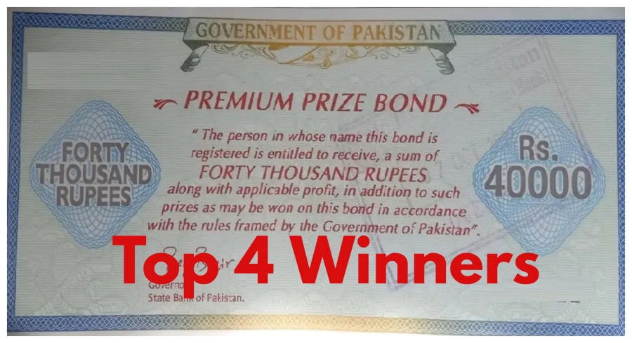 Top Four Winners Of 40000 Prize Bond Draw For December 2024