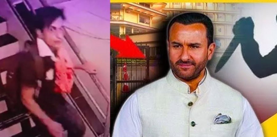 Cctv Footage Captures Attacker Who Stabbed Saif Ali Khan In His Mumbai Home See Video