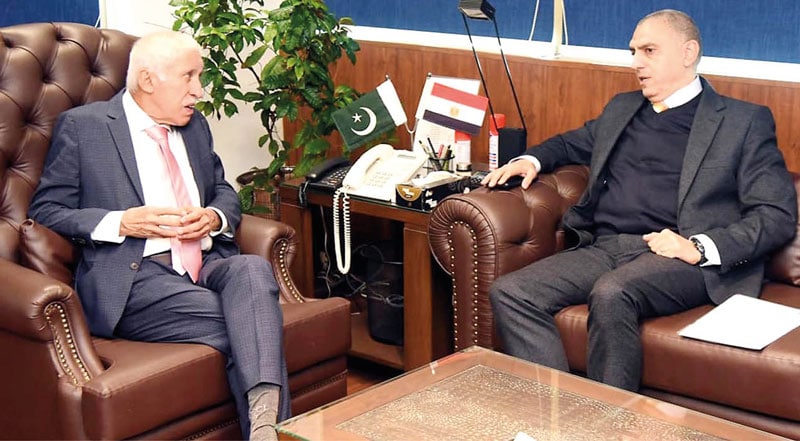 Minister Egyptian Envoy Discuss Mutual Interest Matters