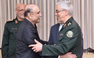 President Zardari Iranian Military Chief Bagheri Explore Economic Security Cooperation