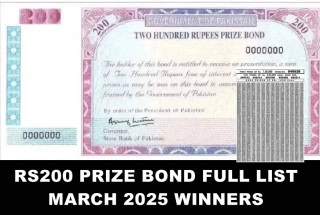 200 Prize Bond Full Winners List 17 March 2025 Pdf Download