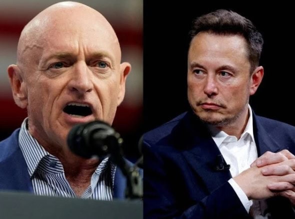 Elon Musk Us Senator Kelly Exchange Harsh Words On Social Media Over Ukraine