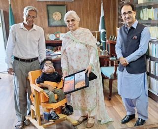 Pal Chairperson Welcomes Differently Abled Creative Writer At Her Office Appreciates His Resilience
