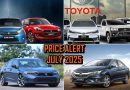 Suzuki Toyota And Honda Cars Latest Prices After New Taxes July 2025 Update