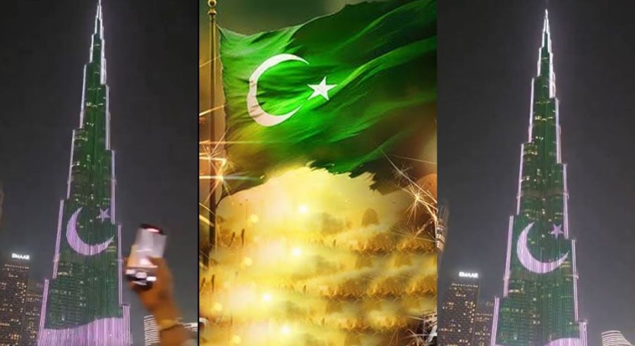 Burj Khalifa Shines In Pakistani Colors As Dubai Celebrates Independence Day