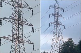 Lahore Man Climbs Tower Near Model Town After Argument With Wife