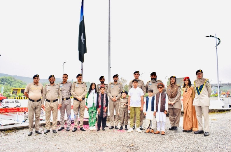 Motorway Police Celebrate Pakistan Independence Day In With Grand Flag March