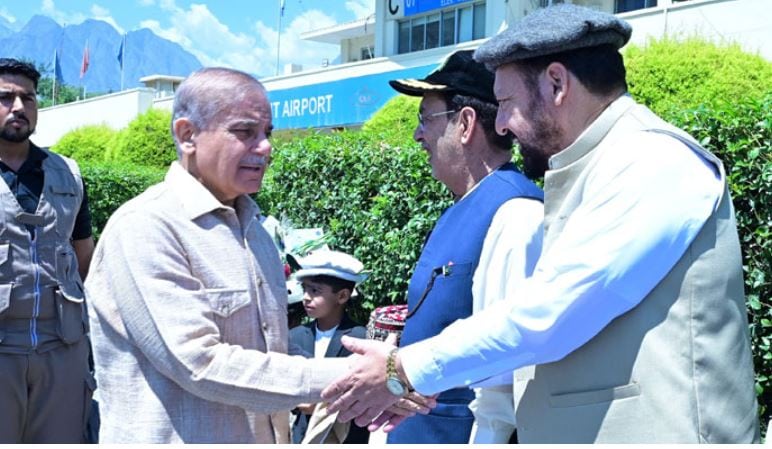 Pm Shehbaz Visits Gilgit Baltistan To Assess Flood Damage Due To Recent Monsoon