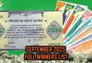 25000 Prize Bond Draw19 Winners List 10 September 2025 Download