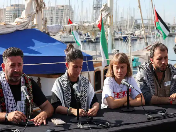Barcelona Flotilla Carrying Aid For Gaza Sets Sail With Greta Thunberg On Board