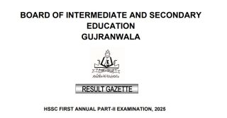 Bise Gujranwala Complete Results 2025 Of Intermediate Part 2 Pdf Download