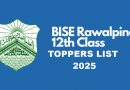 Bise Rawalpindi Inter Part 2 Position Holders Announced Check 2025 Results Toppers