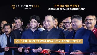 Chairman Vision Group Aleem Khan Inaugurates Park View Citys Embankment Construction