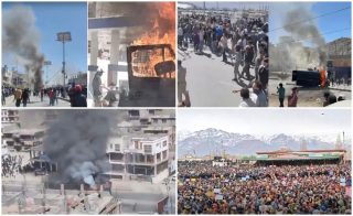 Ladakh Protests Four Dead Dozens Injured In Violence Over Statehood Job Demands
