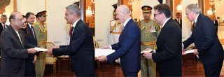 Envoys Designate Of Netherlands Canada Lebanon New Zealand Present Credentials To President