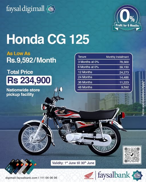 Honda 125 Zero Markup Installment Plan With Monthly As Low As Rs9500