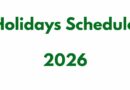 Expected Public Holidays Schedule For 2026 Revealed