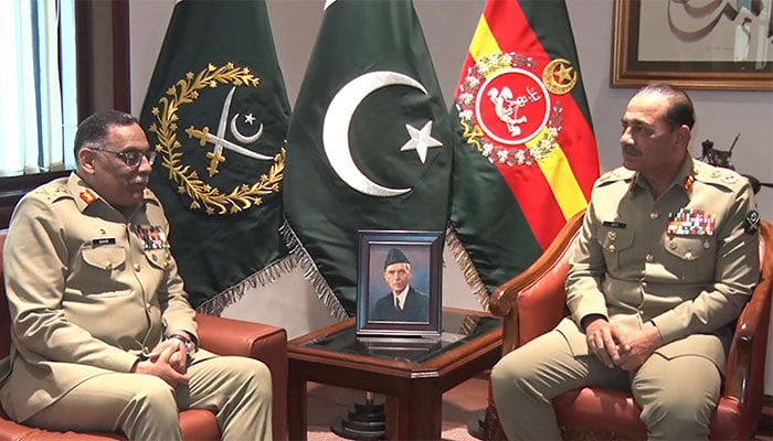 Field Marshal Asim Munir Honors Outgoing Cjcsc Mirza In Farewell Meeting