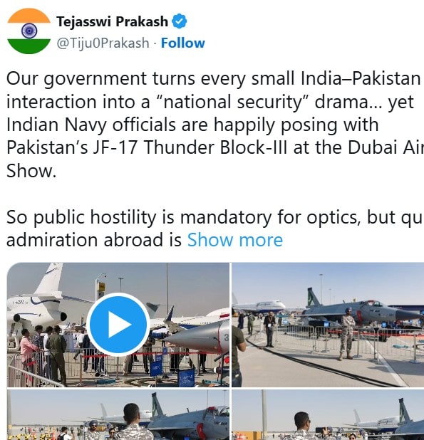 Jf 17 Stars At Dubai Airshow As Indian Pilots Take Selfies At Pakistani Pavilion 