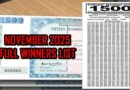 Rs1500 Prize Bond Full Winners List 17 Nov 2025