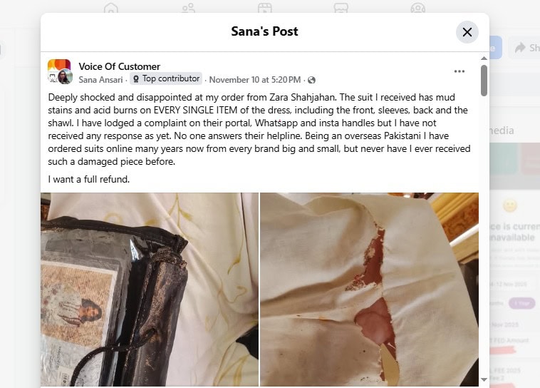 Zara Shahjahan Fashion Brand In Hot Waters After Online Customer Receives Defective Dresses 