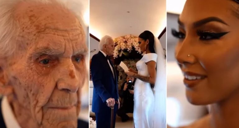 90 Year Old Man Marries 25 Year Old Girl Mid Air Wedding Video Goes Viral 