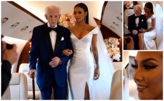 90 Year Old Man Marries 25 Year Old Girl Mid Air Wedding Video Goes Viral