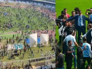 Chaos Erupts At Kolkata Stadium During Lionel Messis Visit Amid Poor Arrangements