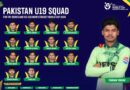 Pakistan Squad For U19 Tri Series Icc World Cup Announced