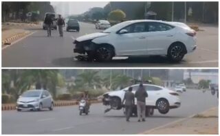 Chief Justice Yahya Afridis Son Escapes Accident While Saving A Biker