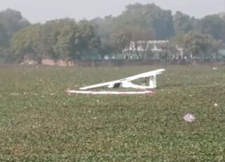 Indian Air Force Training Aircraft Crashes Into Pond In Uttar Pradeshs Prayagraj