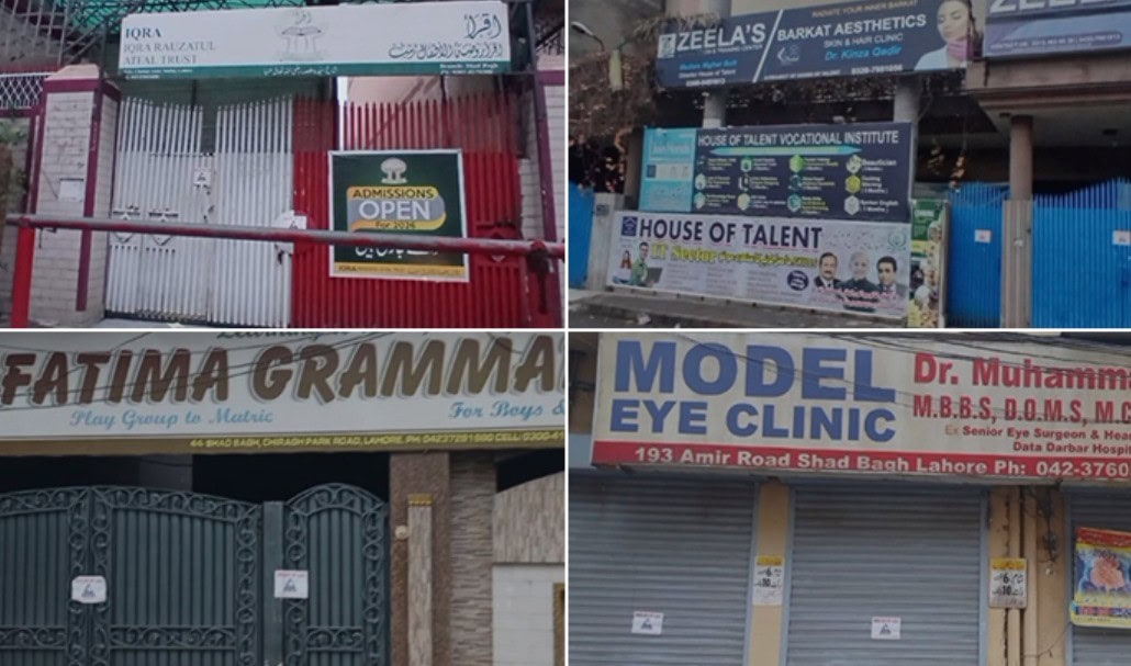 Iqra School, Doctors Medical Centre among 94 sealed in Lahore