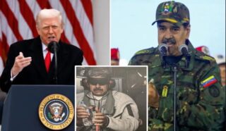Masked Captured Taken To Us Trump Shares First Picture Of Detained Venezuelan President