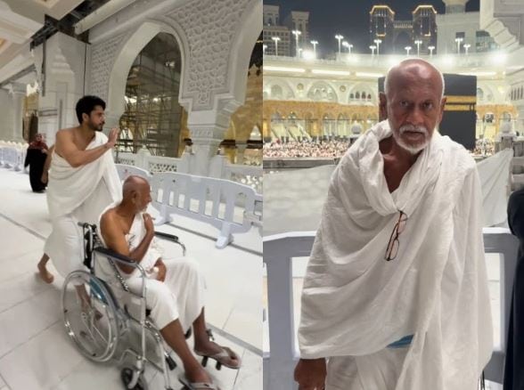 Pakistani Actors Father Goes To Perform Umrah On Wheelchair Returns Home Walking