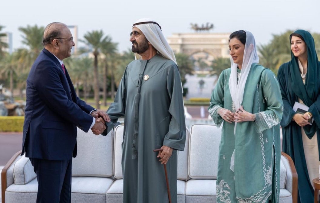 Trade, Security, and strategic ties in focus as President Zardari meets Sheikh Rashid Al Maktoum in Dubai